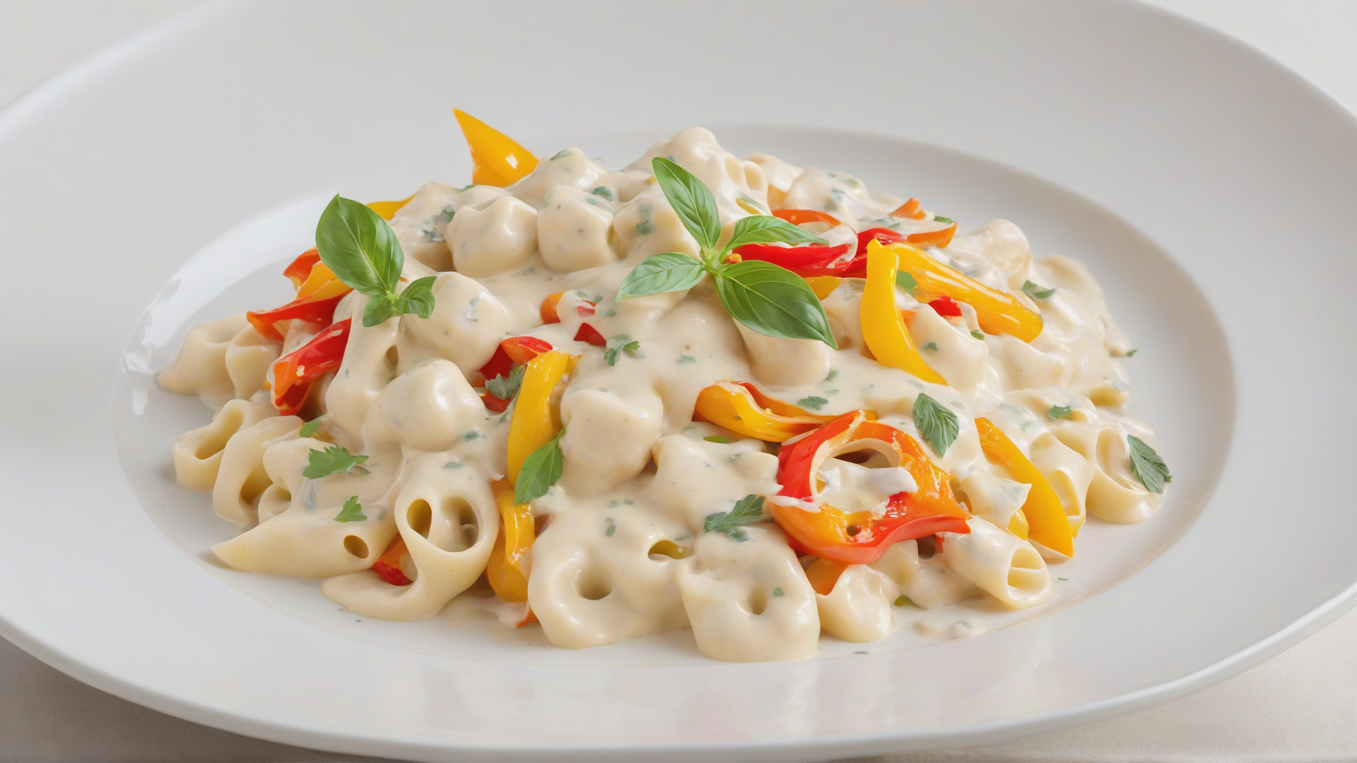 pasta con peperoni in bianco